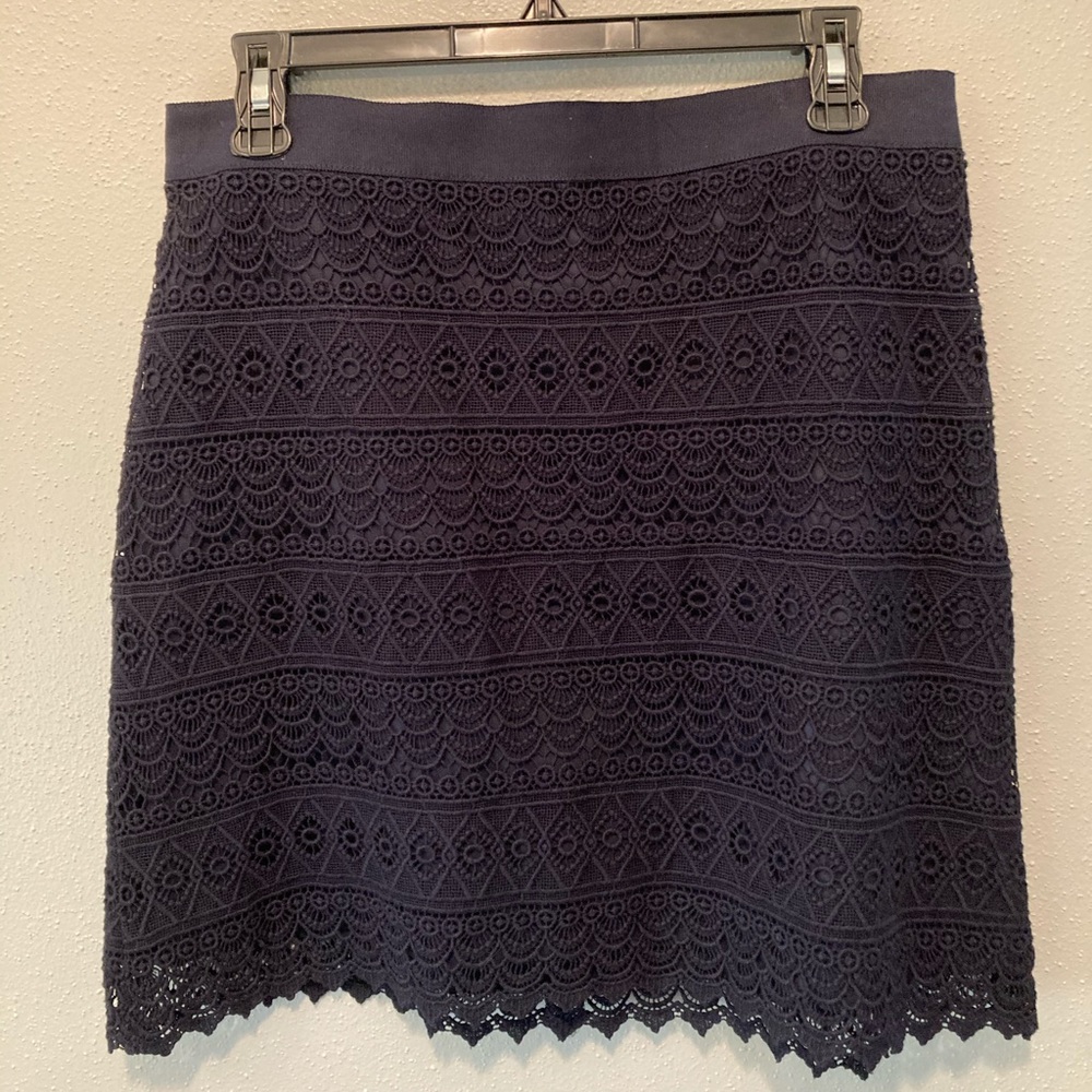Loft Navy Skirt Size 8
